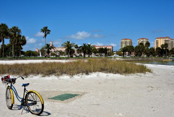 Bike Parked at Spa Beach Park in St. Petersburg, Florida - Encircle Photos