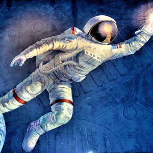 Spacewalk Mural at U.S. Astronaut Hall of Fame by Alan Bean in Titusville, Florida - Encircle Photos