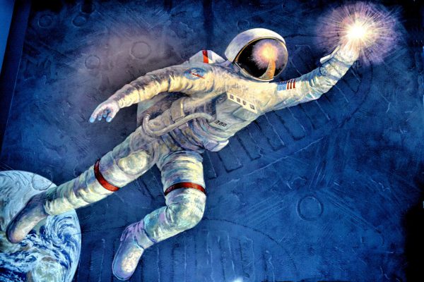 Spacewalk Mural at U.S. Astronaut Hall of Fame by Alan Bean in Titusville, Florida - Encircle Photos