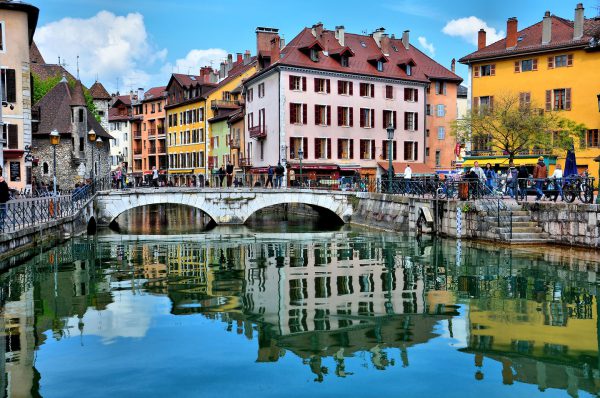 Pont Perrière over Thiou Canal in Annecy, France - Encircle Photos