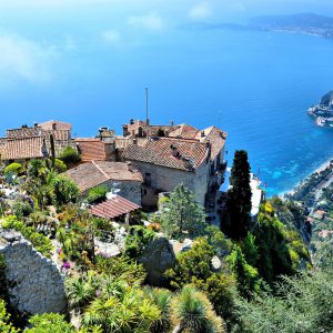 Scenic Elevated View of Mediterranean from Éze, France - Encircle Photos