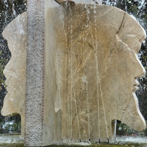 Double-head Hermes Fountain in Fréjus, France - Encircle Photos