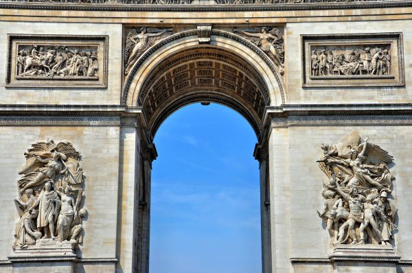 Arc de Triomphe South Façade Detail in Paris, France - Encircle Photos