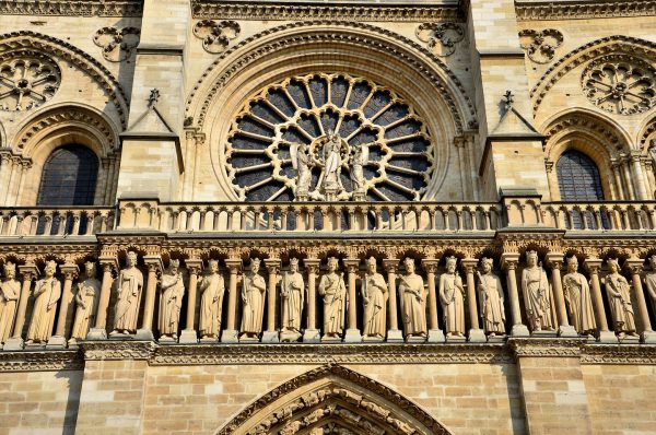 Notre-Dame Cathedral Gallery of Kings Statues in Paris, France - Encircle Photos