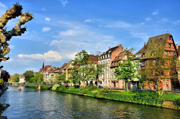 Vine-covered Quai along Ill River in Strasbourg, France - Encircle Photos