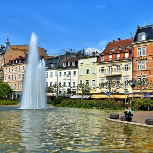 Augustaplatz Square and Fountain in Baden-Baden, Germany - Encircle Photos