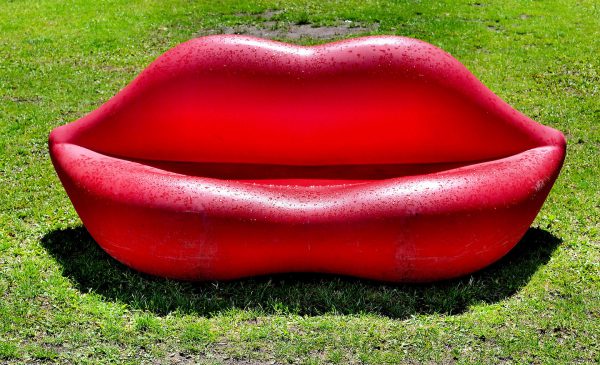 Red Lips Sculpture at Potsdamer Platz in Berlin, Germany - Encircle Photos
