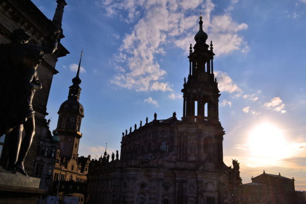 Silhouettes of Landmarks from Brühl’s Terrace in Dresden, Germany - Encircle Photos