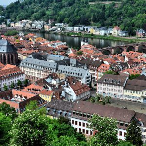 Elevated View of Old Town in Heidelberg, Germany - Encircle Photos