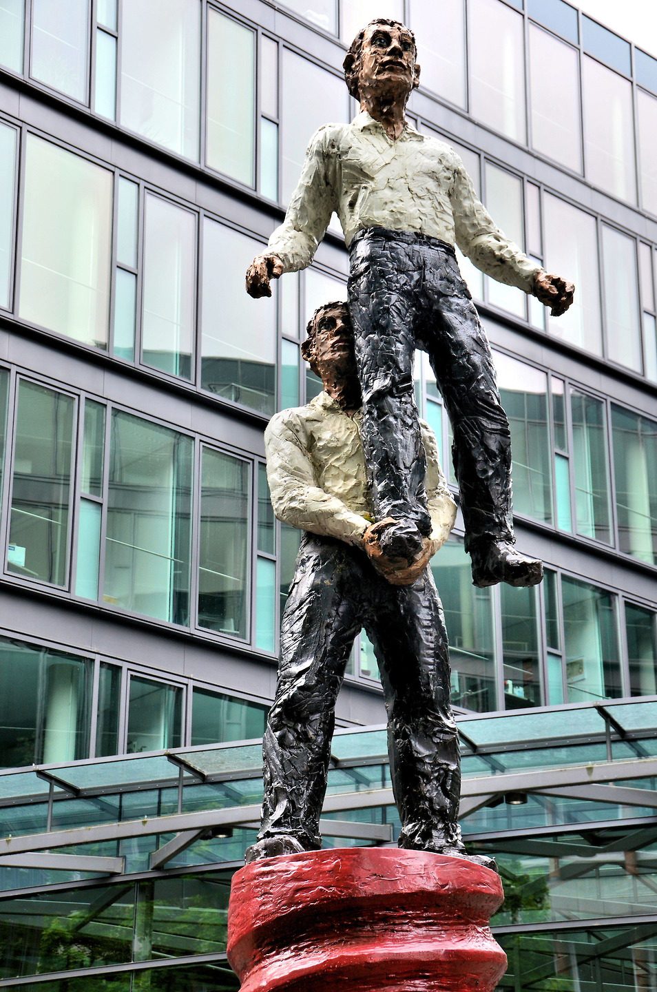 Two Men Sculpture by Stephan Balkenhol in Mainz, Germany