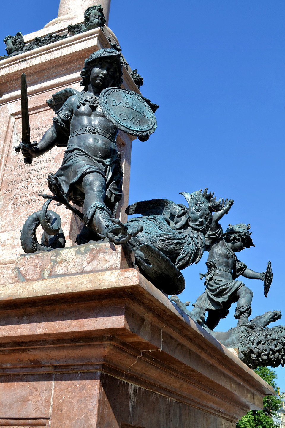 Base of Mary’s Column at Marienplatz in Munich, Germany - Encircle Photos
