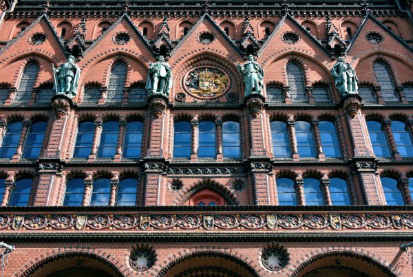 Close Up of Ständehaus Facade in Rostock, Germany - Encircle Photos