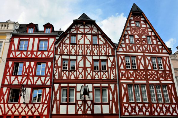 Half-timbered Buildings in Hauptmarkt in Trier, Germany - Encircle Photos