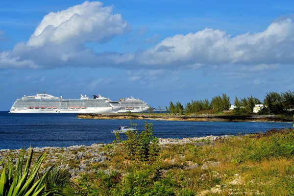 Two Anchored Cruise Ships in Savannah, Grand Cayman - Encircle Photos