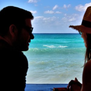 Romantic Couple at Seven Mile Beach in West Bay, Grand Cayman - Encircle Photos
