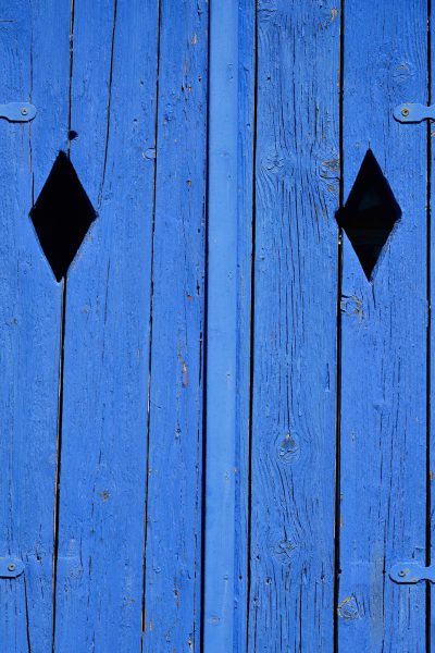 Blue Wooden Shutters in Argostoli, Greece - Encircle Photos