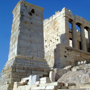Agrippa Pedestal and Temple of Nike on Acropolis in Athens, Greece - Encircle Photos