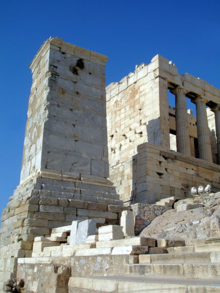 Agrippa Pedestal and Temple of Nike on Acropolis in Athens, Greece - Encircle Photos