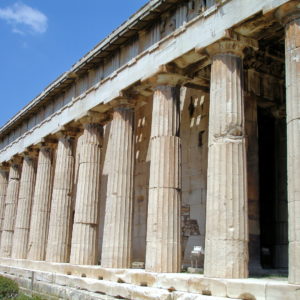 Temple of Hephaestus Colonnade above Ancient Agora in Athens, Greece - Encircle Photos