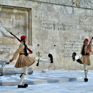Presidential Guards at Unknown Soldier Tomb in Athens, Greece - Encircle Photos