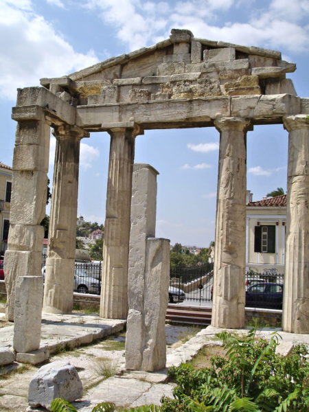 Athena Archegetis Gate at Roman Agora in Athens, Greece - Encircle Photos