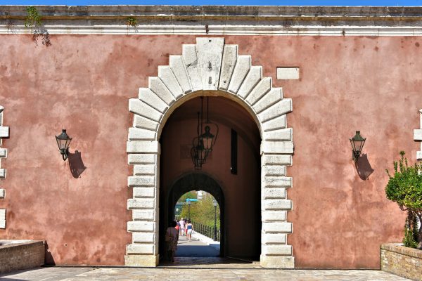 Arched Entry Gate at Old Fortress in Corfu, Greece - Encircle Photos