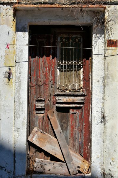 Old Wooden Door in Corfu, Greece - Encircle Photos