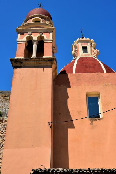 Tower and Dome of Tenedos Church in Corfu, Greece - Encircle Photos
