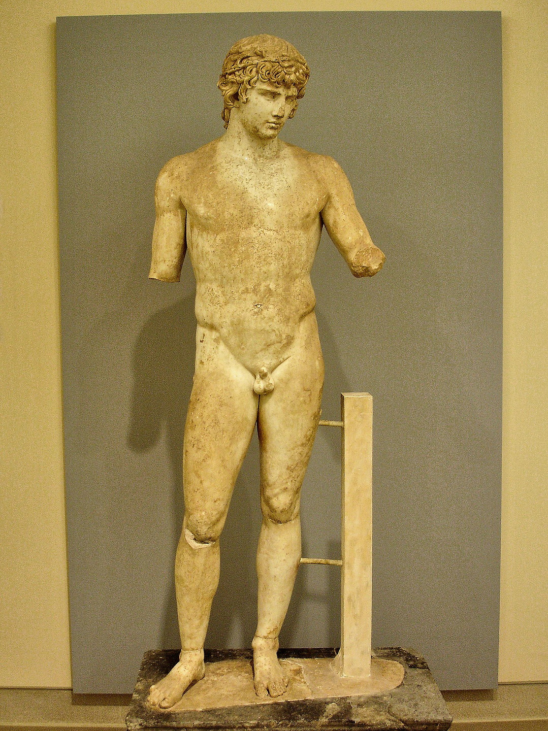 Antinous Statue in Archaeological Museum in Delphi, Greece Encircle