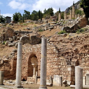 Votive Monuments along Sacred Way in Delphi, Greece - Encircle Photos