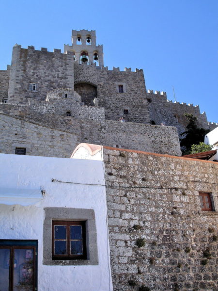 Exterior of Monastery of St. John in Chora on Patmos, Greece - Encircle Photos