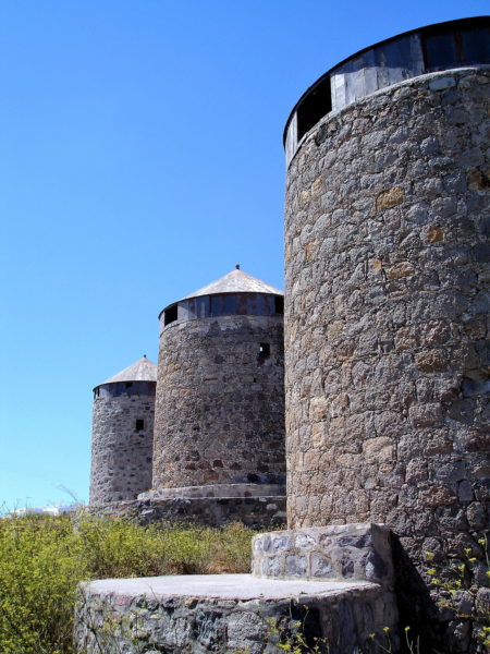 Windmills in Chora on Patmos, Greece - Encircle Photos