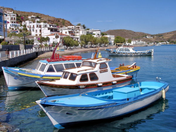 Scenic Shoreline in Skala on Patmos, Greece - Encircle Photos