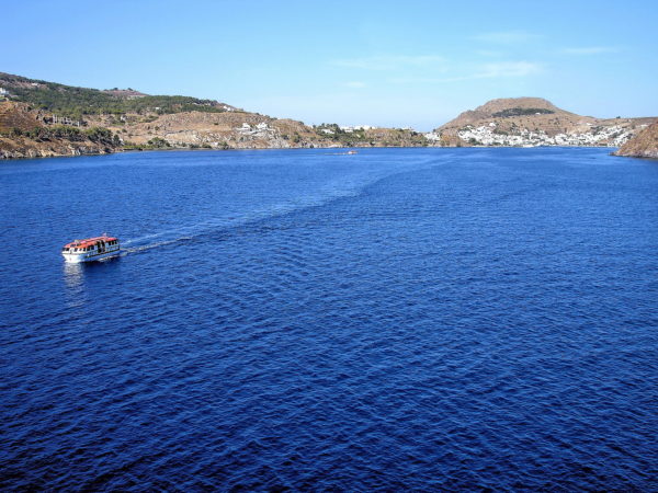 Tendering into Skala on Patmos, Greece - Encircle Photos