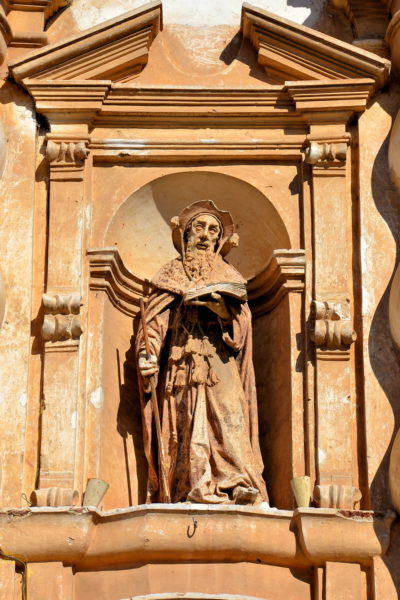 Statue on Church of San Francisco in Antigua, Guatemala - Encircle Photos