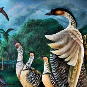 Birds of Paradise Mural by Obregon in Kailua-Kona, Island of Hawaii, Hawaii - Encircle Photos