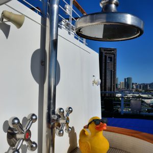 Rubber Ducky Statue on NCL Pride of America Ship in Honolulu Port, Oahu, Hawaii - Encircle Photos