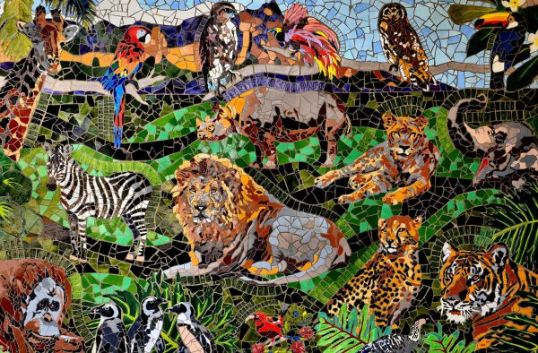 Animal Mosaic at Zoo Entrance in Honolulu, O’ahu, Hawaii - Encircle Photos