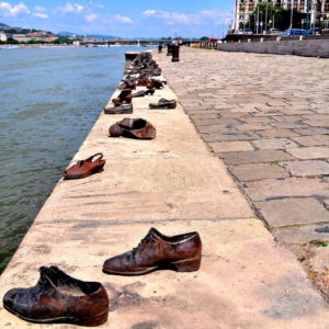 Bronze Shoes Memorial on Danube Promenade in Budapest, Hungary - Encircle Photos