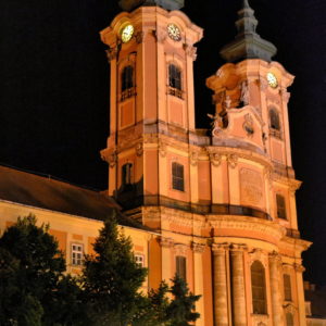 Minorite Church in Dobó Square at Night in Eger, Hungary - Encircle Photos