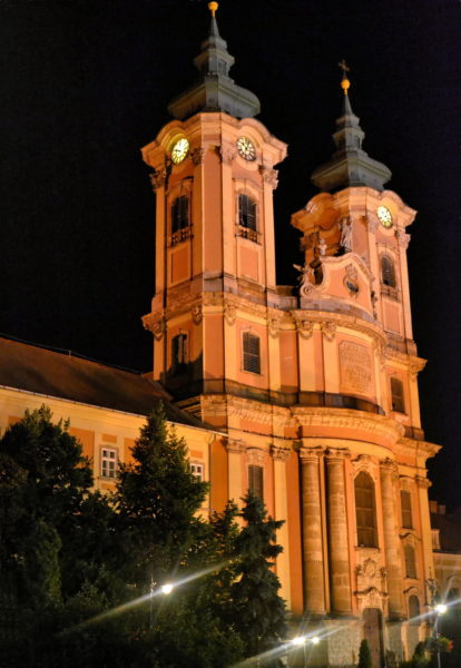 Minorite Church in Dobó Square at Night in Eger, Hungary - Encircle Photos