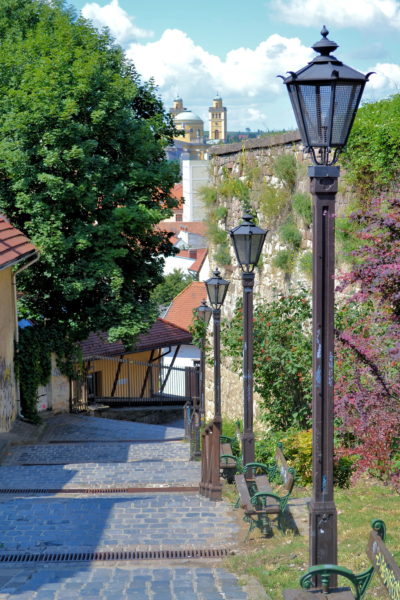 Narrow Cobblestone Walkway in Eger, Hungary - Encircle Photos