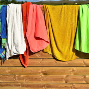 Hung Towels at Secret Lagoon on Golden Circle, Iceland - Encircle Photos
