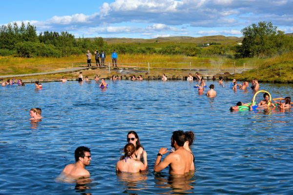Socializing While Soaking at Secret Lagoon on Golden Circle, Iceland - Encircle Photos