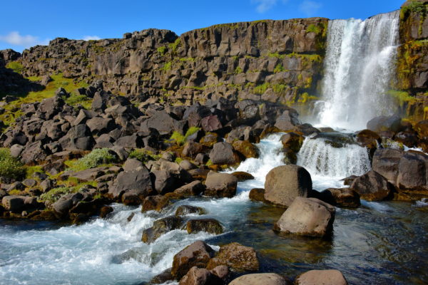 Öxarárfoss Waterfall at Þingvellir Park on Golden Circle, Iceland - Encircle Photos