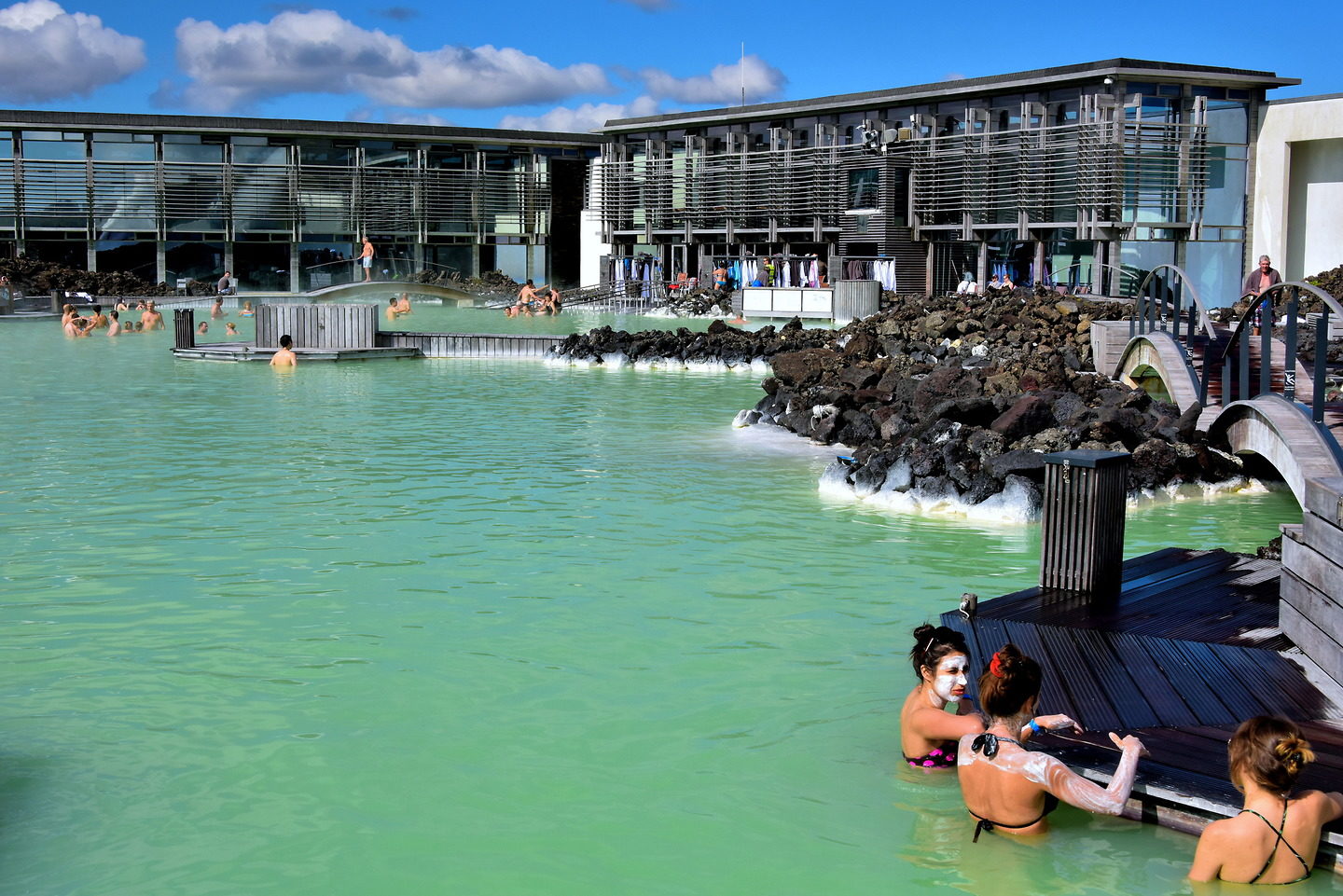 Silica Mud Masks at Blue Lagoon on Reykjanes Peninsula, Iceland