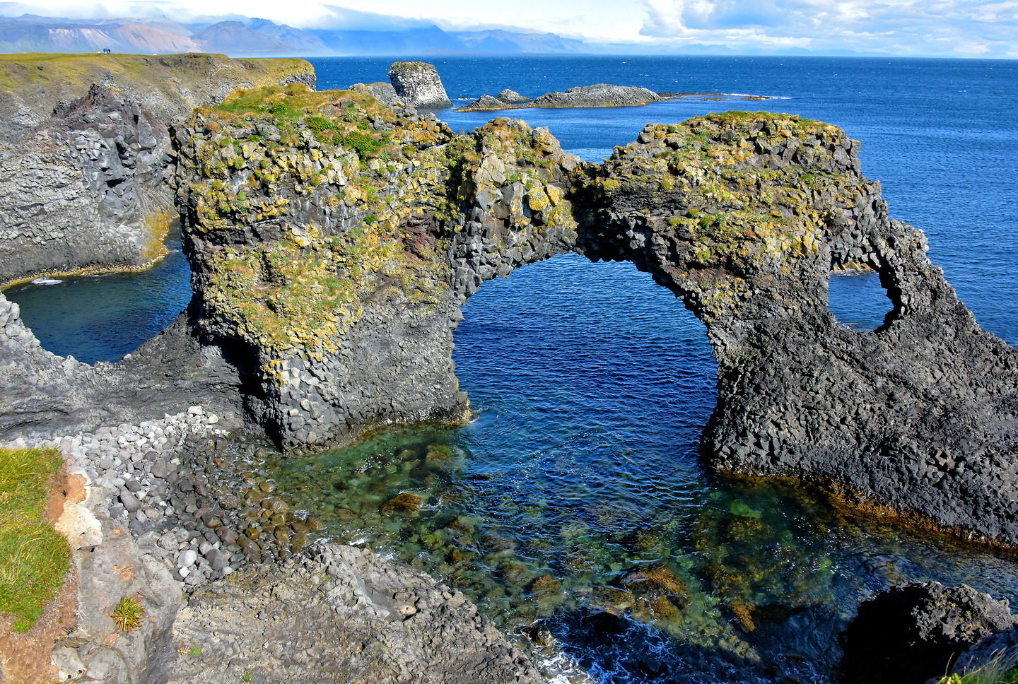 Gatklettur Arch Rock at Arnarstapi on Snæfellsnes Peninsula, Iceland