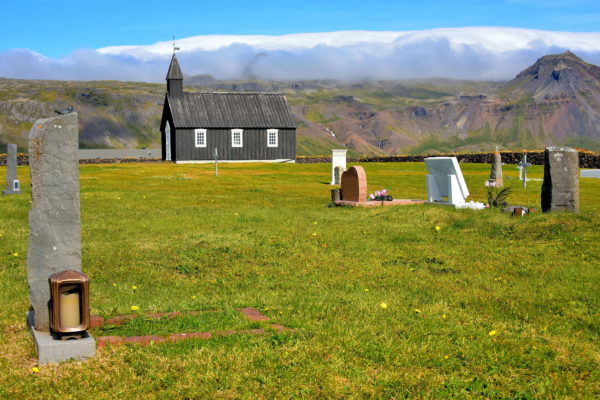 Church and Cemetery at Búðir on Snæfellsnes Peninsula, Iceland - Encircle Photos