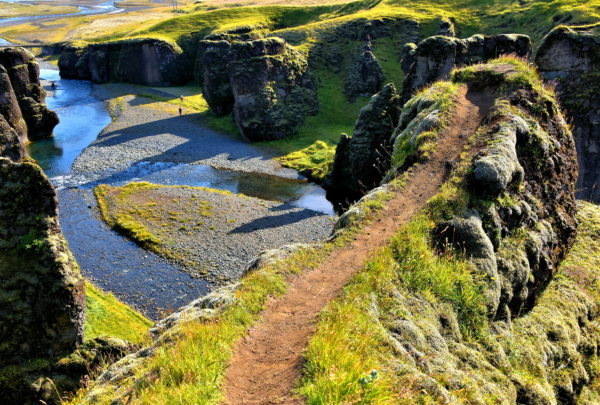 Elevated View of Fjaðrárgljúfur in South Iceland - Encircle Photos