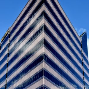 Triangular, Postmodern Glass Building in Boise, Idaho - Encircle Photos